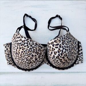 Lane Bryant Cacique Leopard Print Underwire Push-Up Bra 42DD